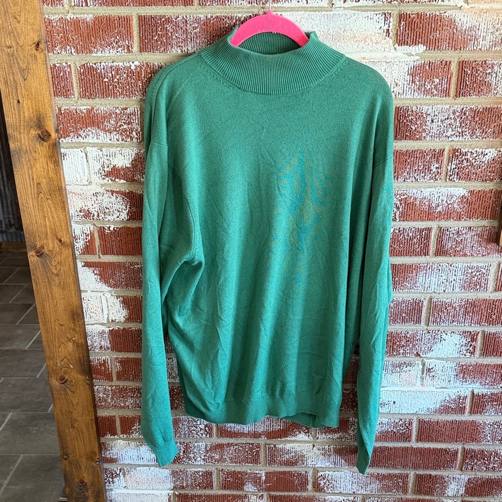 Paul Fredrick Old Money 85%Silk and 15%Cashmere Blend Mockneck Sweater size XXL